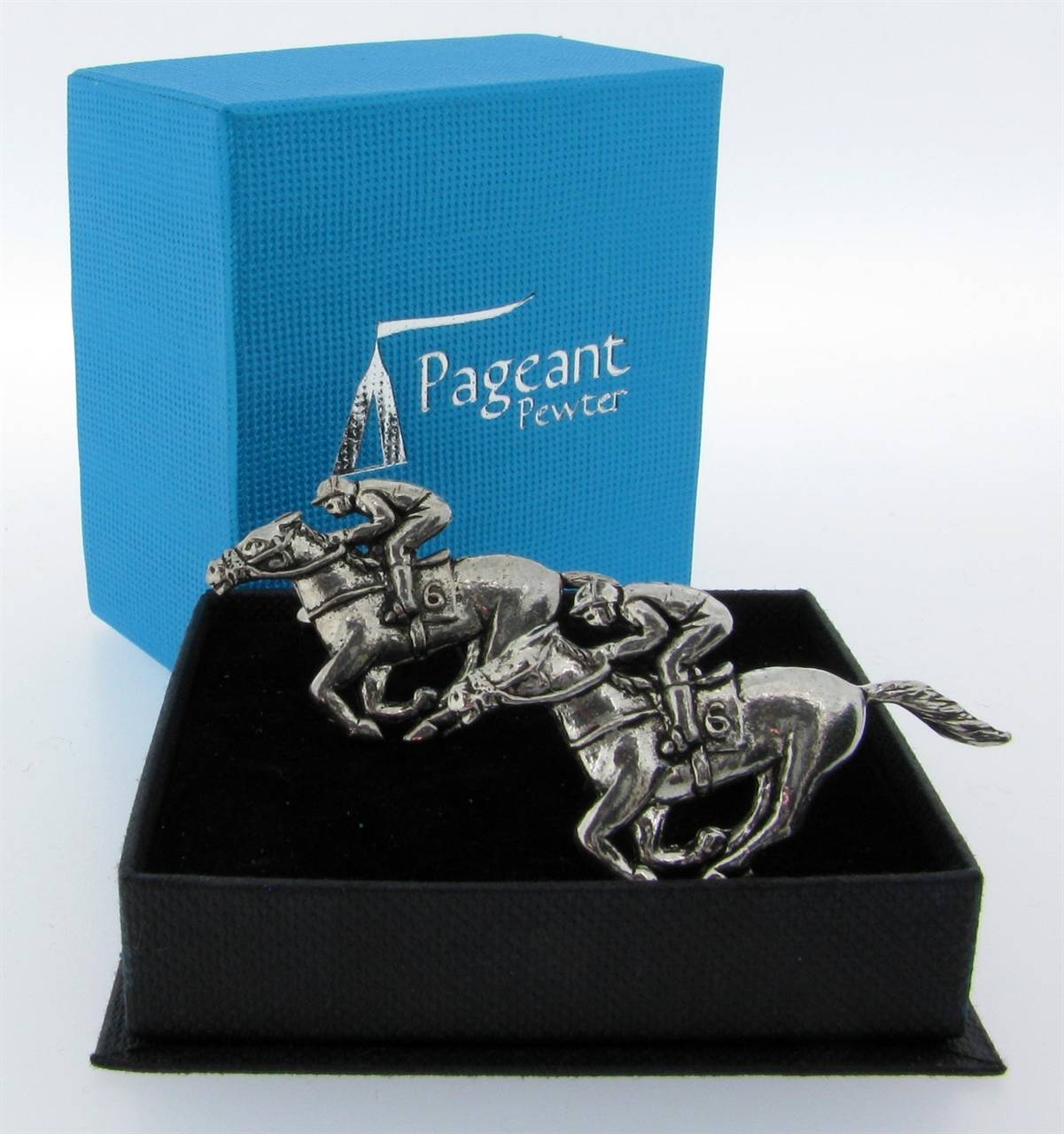 Race Horse Cufflinks - high quality pewter gifts from Pageant Pewter