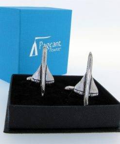 Concorde Cufflinks - high quality pewter gifts from Pageant Pewter