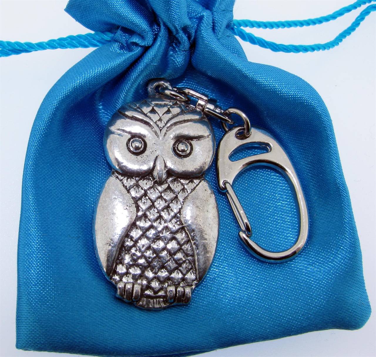 Owl Keyring high quality pewter gifts from Pageant Pewter
