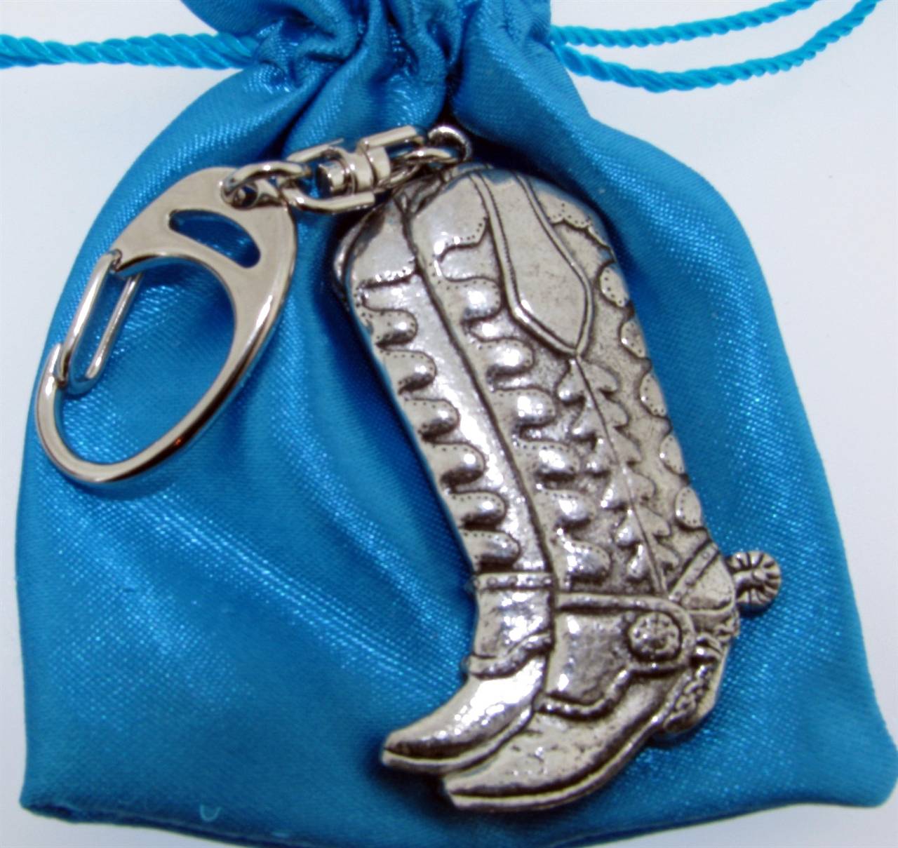 Cowboy Boot Keyring high quality pewter gifts from Pageant Pewter