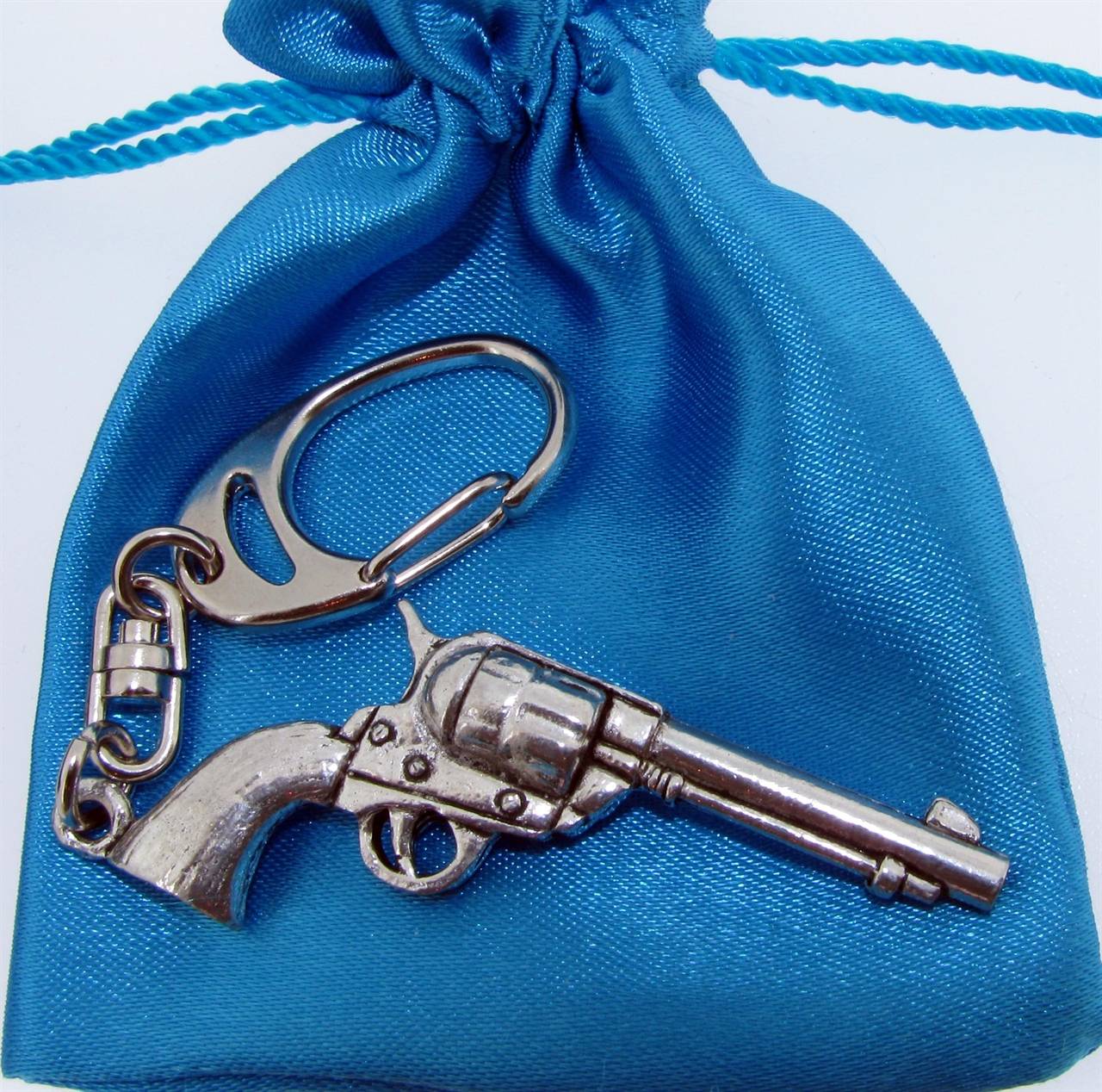 Pistol Keyring - high quality pewter gifts from Pageant Pewter