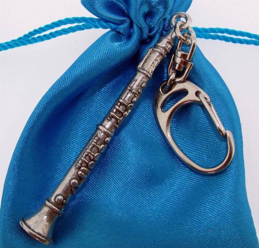 Clarinet Keyring - high quality pewter gifts from Pageant Pewter