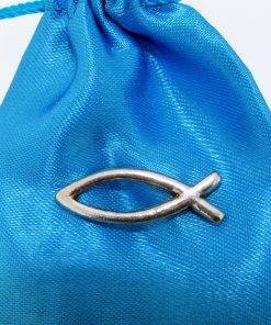 Christian Fish Pin Badge - high quality pewter gifts from Pageant Pewter