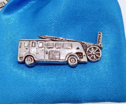 Fire Engine Pin Badge - high quality pewter gifts from Pageant Pewter