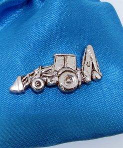 Excavator Pin Badge - high quality pewter gifts from Pageant Pewter