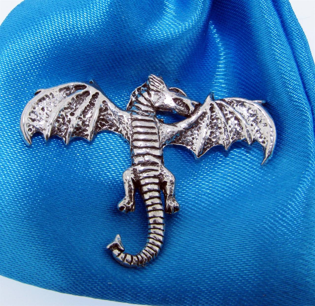Dragon Pin Badge - high quality pewter gifts from Pageant Pewter