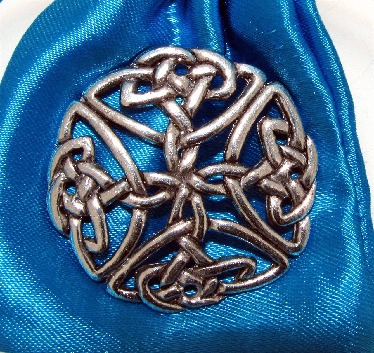 Large Celtic Open Pin Badge - high quality pewter gifts from Pageant Pewter