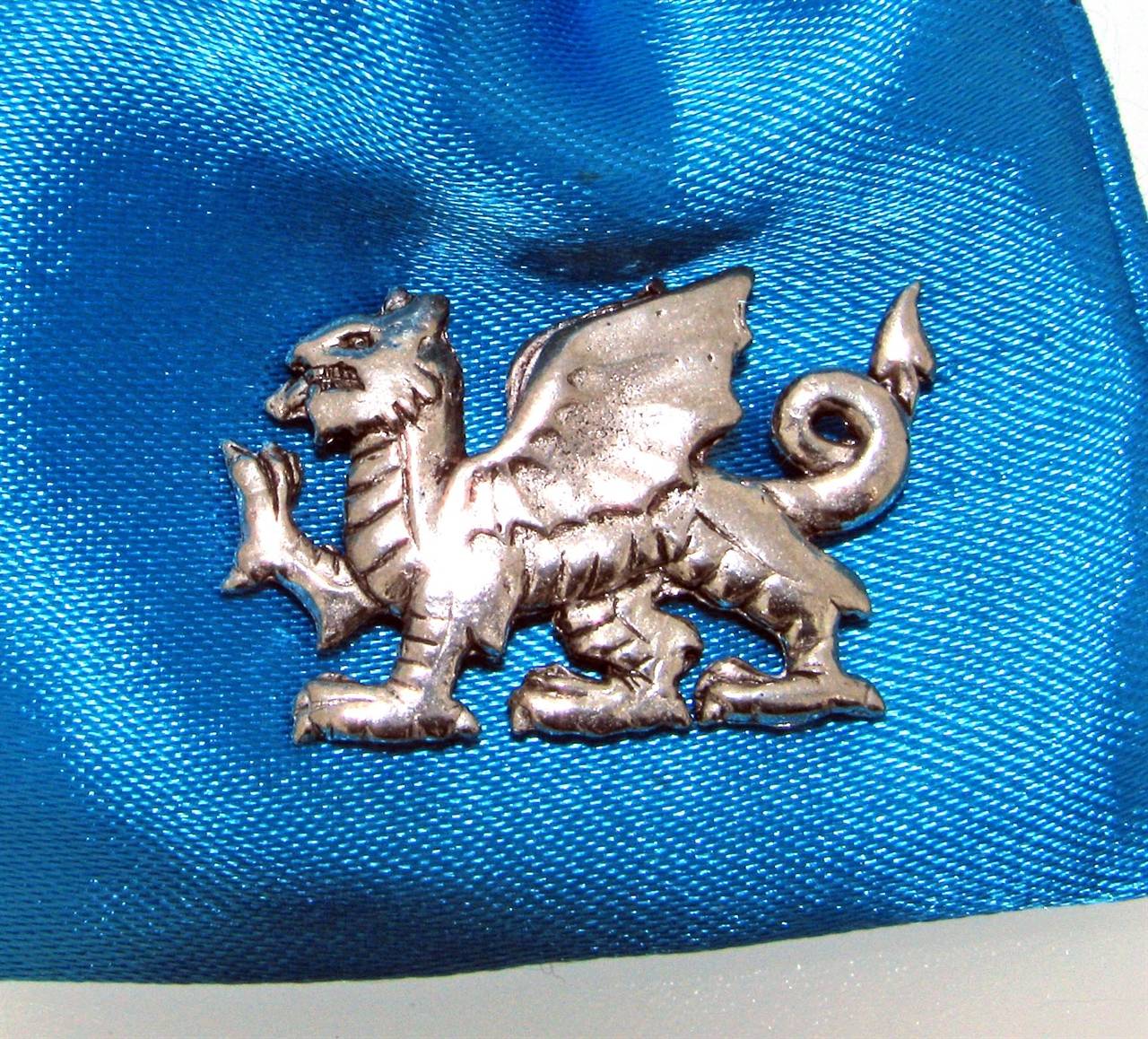 Welsh Dragon Pin Badge - high quality pewter gifts from Pageant Pewter