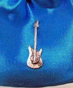 Electric Guitar - S Pin Badge - high quality pewter gifts from Pageant Pewter