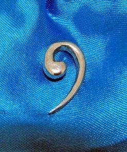 Bass Clef Pin Badge - high quality pewter gifts from Pageant Pewter