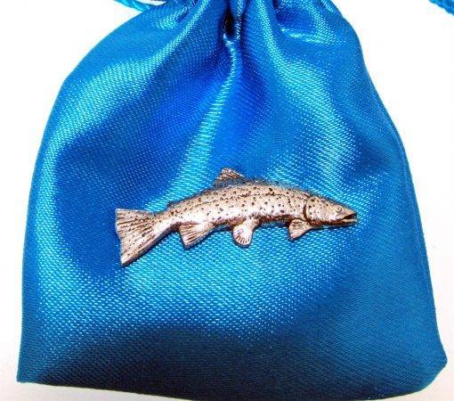Rainbow Trout Pin Badge - high quality pewter gifts from Pageant Pewter