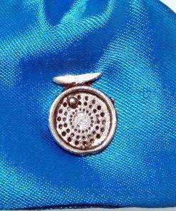 Fly Fishing Reel Pin Badge - high quality pewter gifts from Pageant Pewter