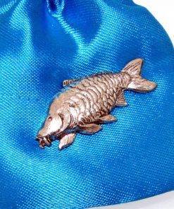 Mirror Carp Pin Badge - high quality pewter gifts from Pageant Pewter