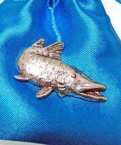 Pike Turning Pin Badge - high quality pewter gifts from Pageant Pewter