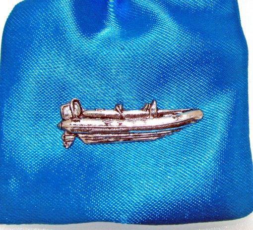 RIB Infl Boat Pin Badge - high quality pewter gifts from Pageant Pewter