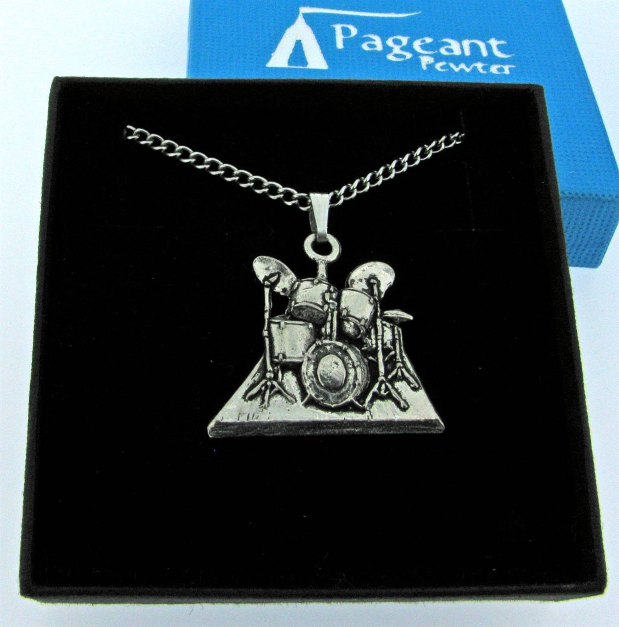 Drums Pendant high quality pewter gifts from Pageant Pewter