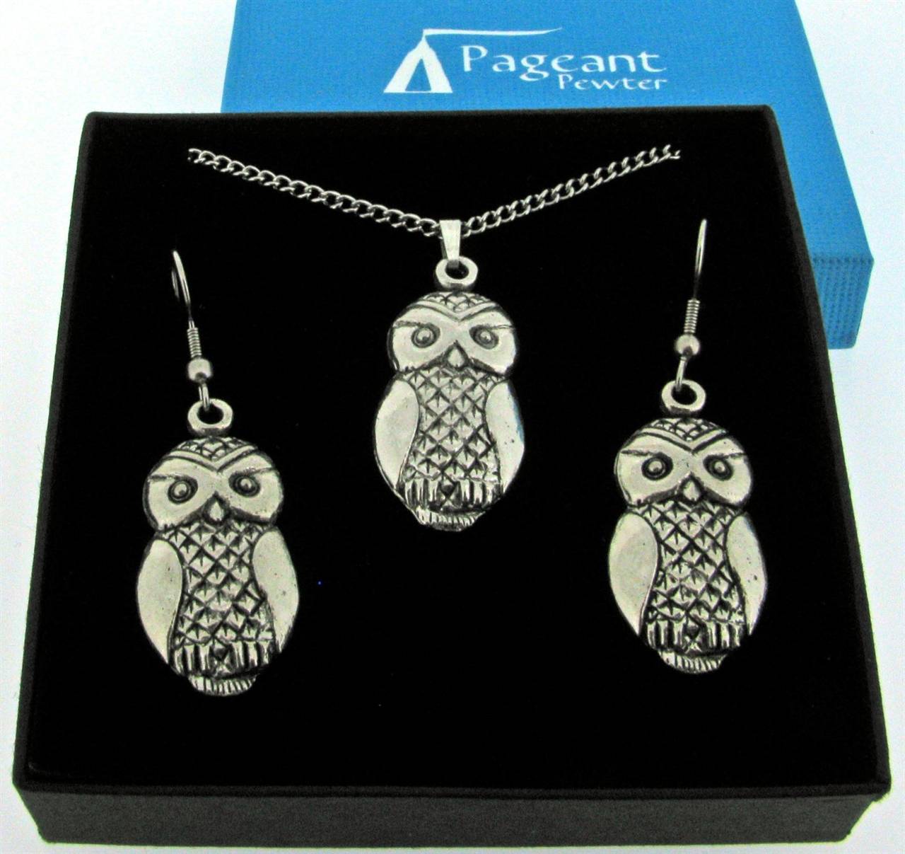 Owl Jewellery Gift Set high quality pewter gifts from Pageant Pewter