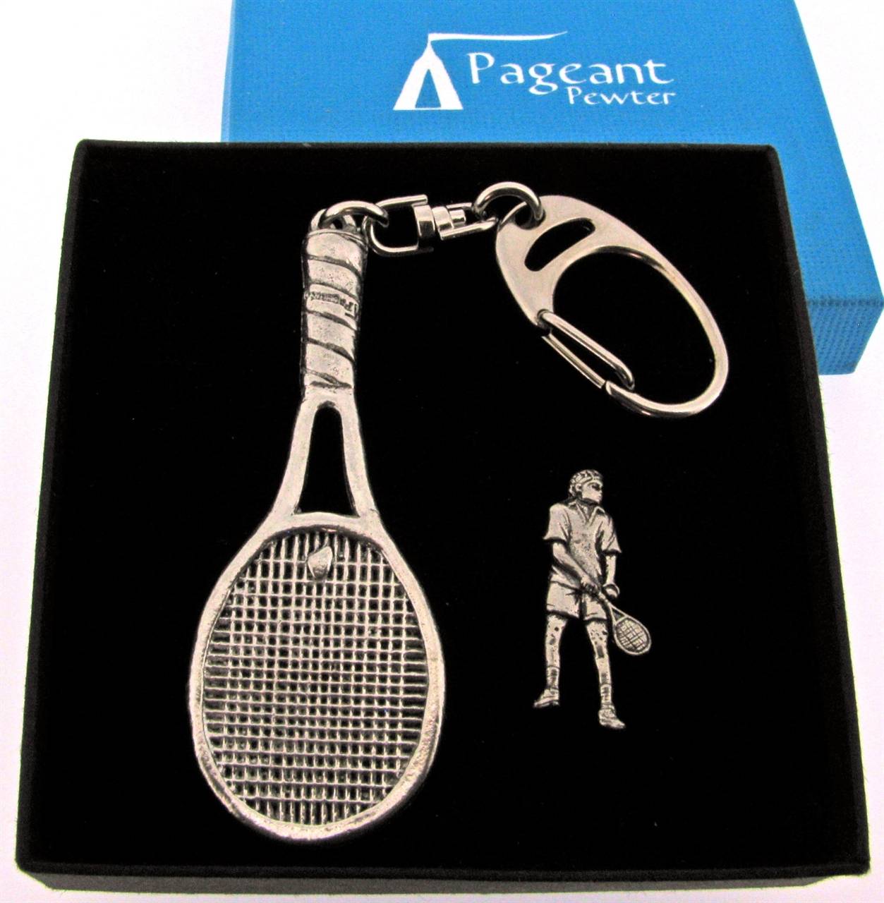 Tennis Keyring Gift Set - high quality pewter gifts from Pageant Pewter