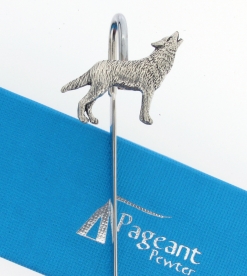 Wolf Bookmark - high quality pewter gifts from Pageant Pewter