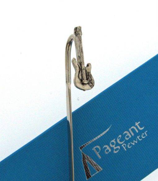 Electric Guitar Bookmark - high quality pewter gifts from Pageant Pewter