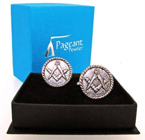 Masonic Cufflinks - high quality pewter gifts from Pageant Pewter