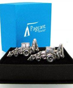 Excavator Cufflinks - high quality pewter gifts from Pageant Pewter
