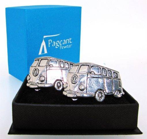 Camper Cufflinks - high quality pewter gifts from Pageant Pewter