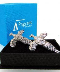 Pheasant Cufflinks - high quality pewter gifts from Pageant Pewter