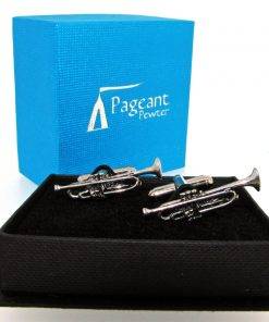 Trumpet Cufflinks - high quality pewter gifts from Pageant Pewter