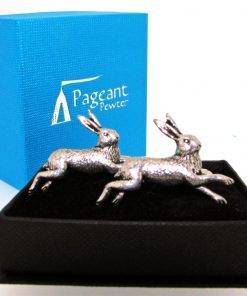 Hare Cufflinks - high quality pewter gifts from Pageant Pewter