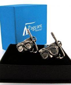Mask and Snorkel Cufflinks - high quality pewter gifts from Pageant Pewter
