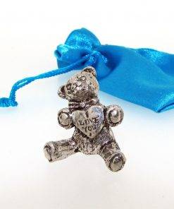 I Love You Teddy Miniature - high quality pewter gifts from Pageant Pewter