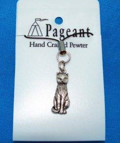 Cat Phone / Bag Charm - high quality pewter gifts from Pageant Pewter