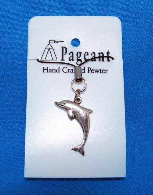 Dolphin Phone / Bag Charm - high quality pewter gifts from Pageant Pewter