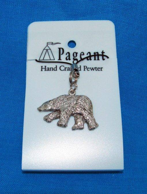 Polar Bear Phone / Bag Charm - high quality pewter gifts from Pageant Pewter