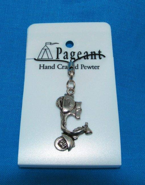 Scooter V Phone / Bag Charm - high quality pewter gifts from Pageant Pewter