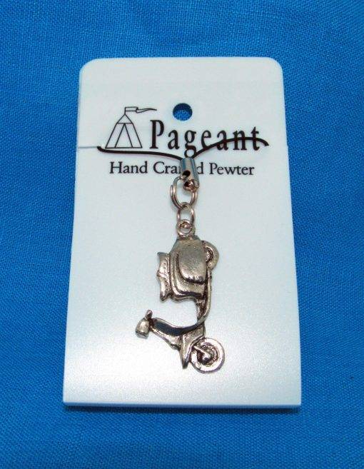 Scooter L Phone / Bag Charm - high quality pewter gifts from Pageant Pewter