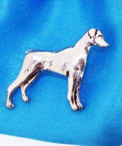 2 x Greyhound Dog Handcrafted From English Pewter Pin Badges TSB-D19