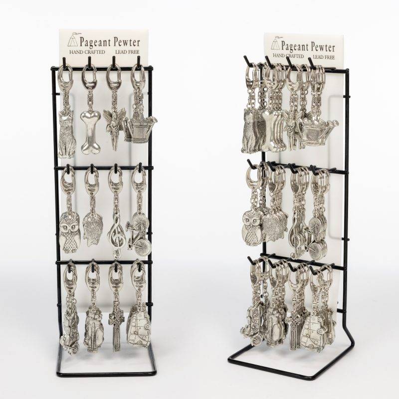 Keyring Display Stand Pageant Pewter