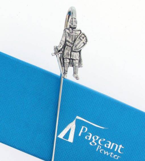 Knight Bookmark - high quality pewter gifts from Pageant Pewter