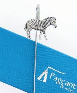 Zebra Bookmark - high quality pewter gifts from Pageant Pewter