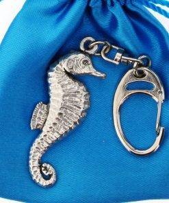 Seahorse Keyring - high quality pewter gifts from Pageant Pewter