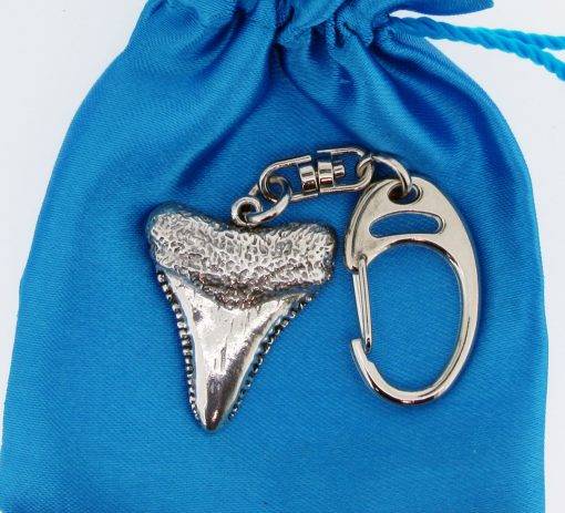 Shark Tooth Keyring - high quality pewter gifts from Pageant Pewter