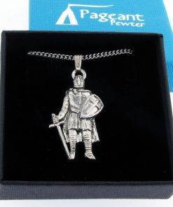 Knight Pendant - high quality pewter gifts from Pageant Pewter