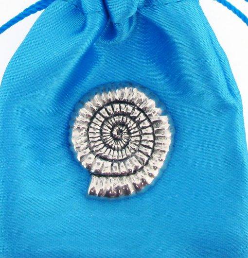 Ammonite Pin Badge - high quality pewter gifts from Pageant Pewter