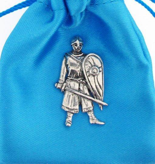 Norman Soldier Pin Badge - high quality pewter gifts from Pageant Pewter