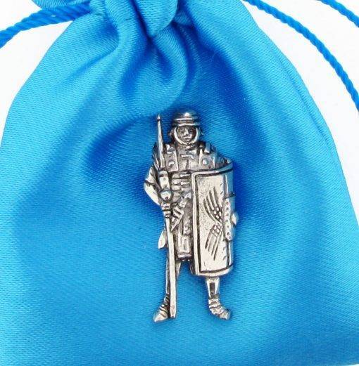 Roman Soldier Pin Badge - high quality pewter gifts from Pageant Pewter