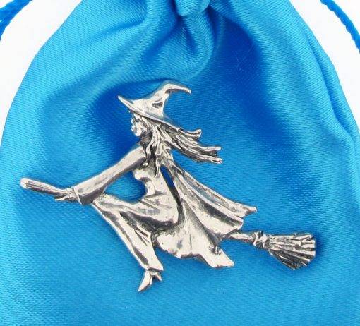 Witch Pin Badge - high quality pewter gifts from Pageant Pewter
