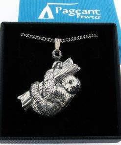 Sloth Pendant - high quality pewter gifts from Pageant Pewter