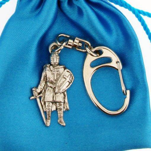 Small Keyring Knight - high quality pewter gifts from Pageant Pewter